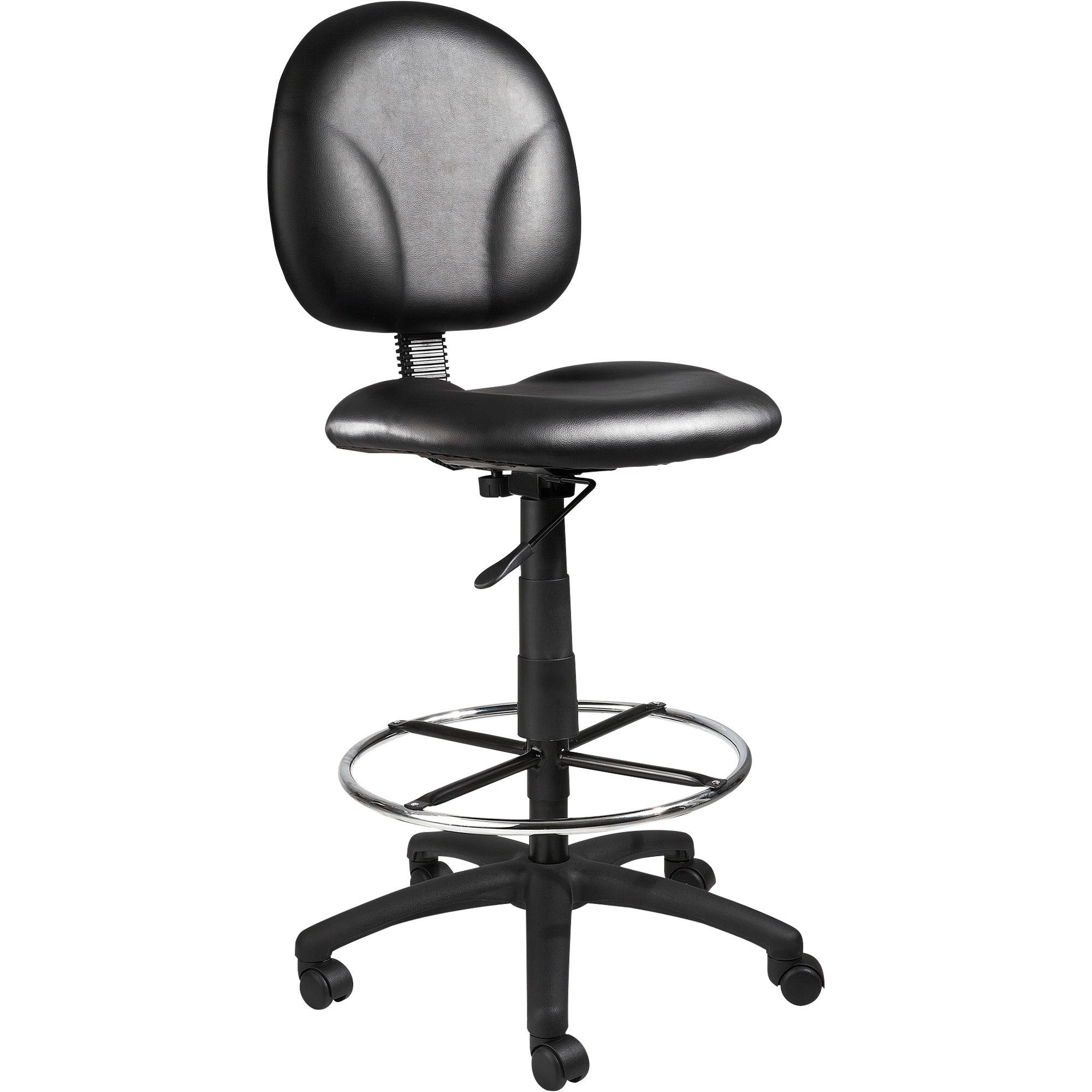 BOSS Antimicrobial Adjustable Drafting Stool, Black, 41.5-49.5in.H, Model# B1690-CS